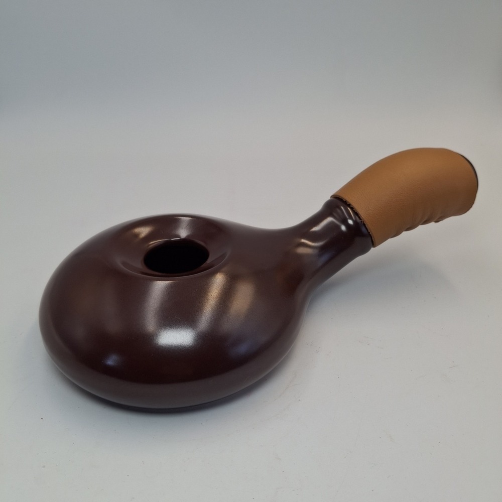 Nuvo Eco Ceramic Handy Coffee Bean Roaster Brown Leather Handle Made in Korea